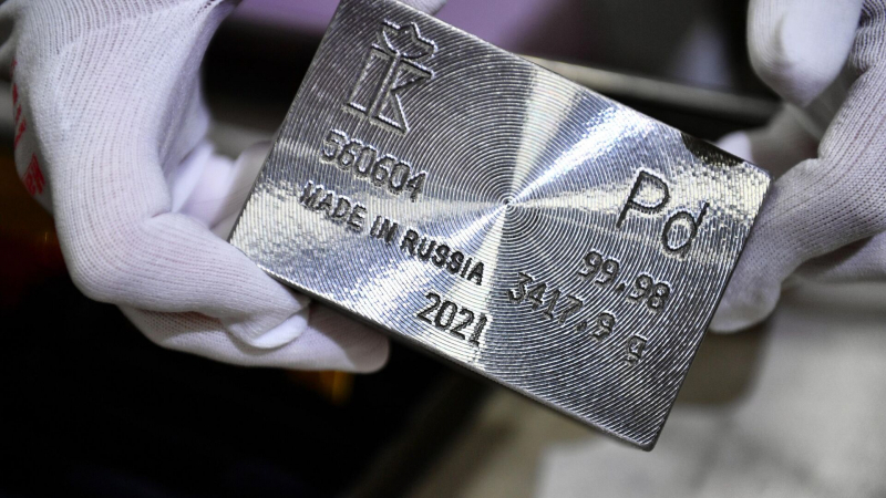 Россия в январе увеличила экспорт палладия в США более чем в пять раз