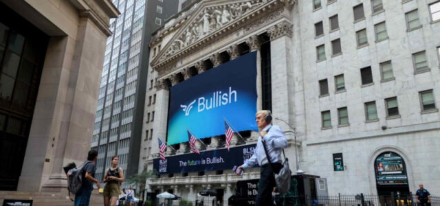 Bullish обошла Coinbase и стала третьей по объему спотовых торгов криптобиржей