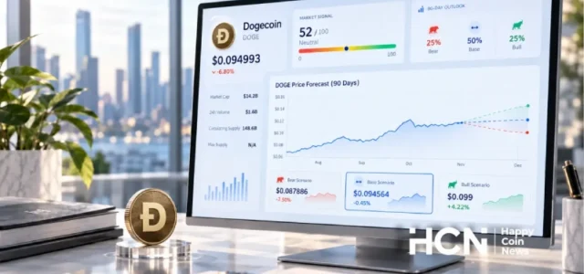HCN AI Analyst прогнозирует консолидацию Dogecoin на ближайшие 90 дней